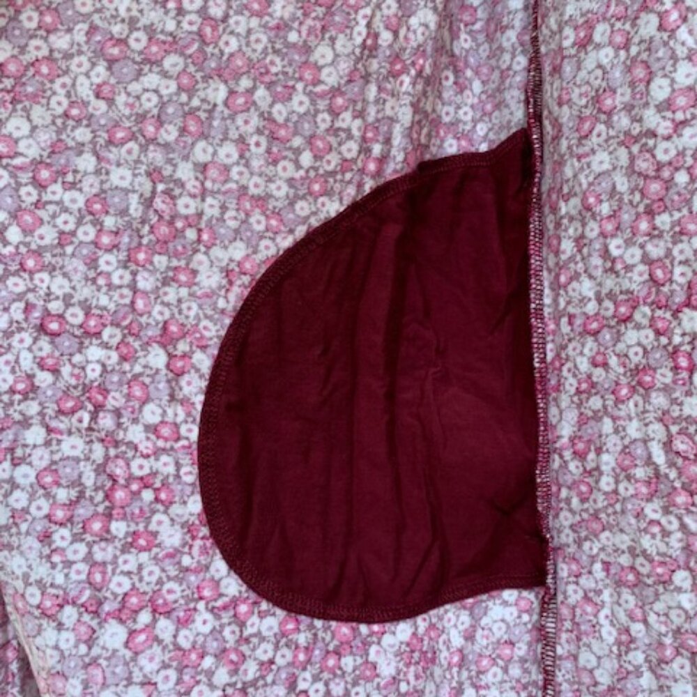 Lands End Ditsy Floral lightweight sweater Womens Size M Soft Stretch Pink - Picture 5 of 7